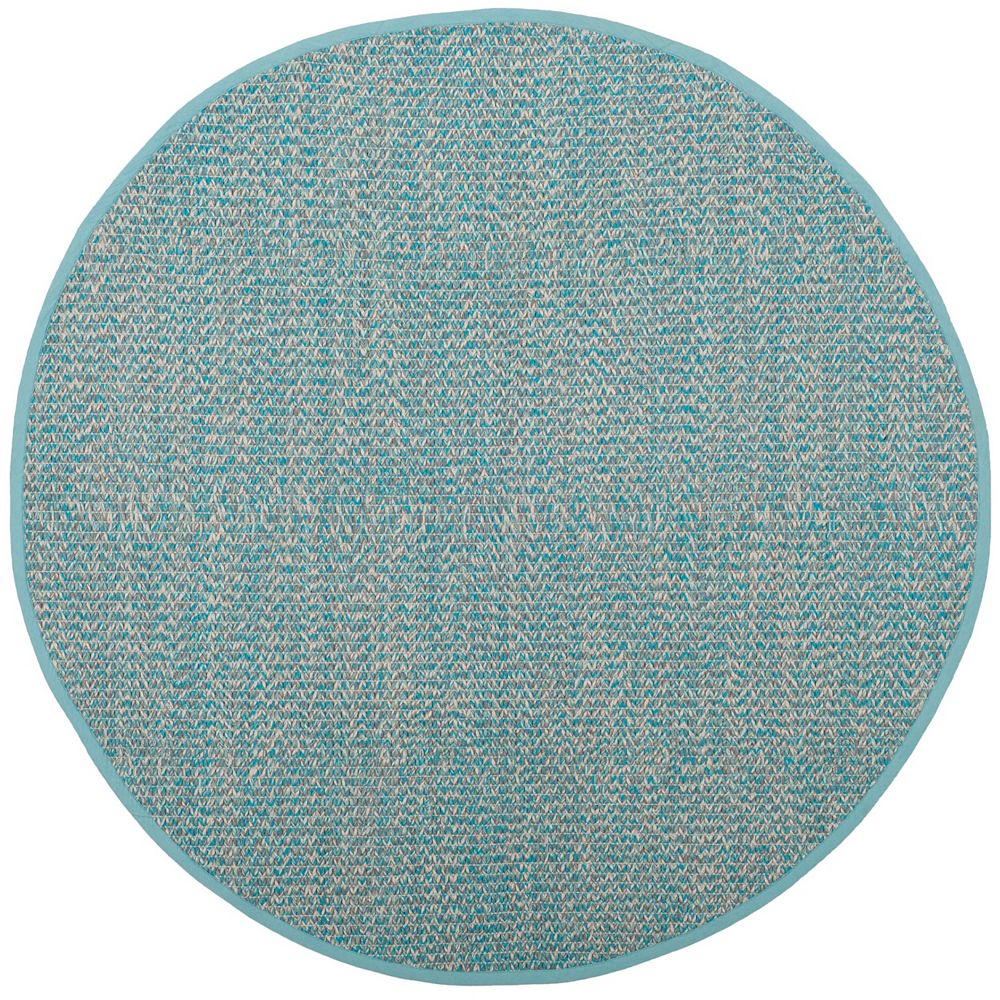 Safavieh Montauk Phoebe Turquoise / Multi 6 ft. x 6 ft. Indoor Round Area Rug The Home Depot