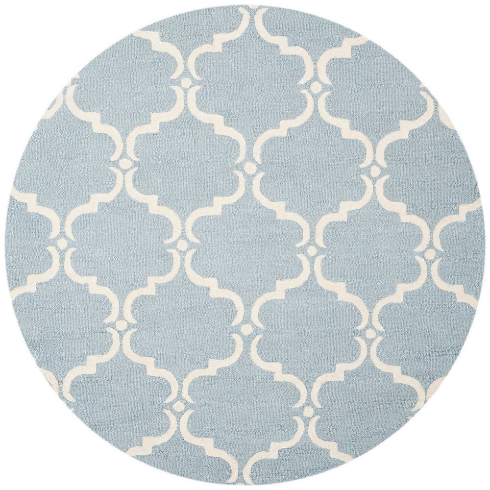 Safavieh Cambridge Drake Blue / Ivory 8 ft. x 8 ft. Indoor Round Area