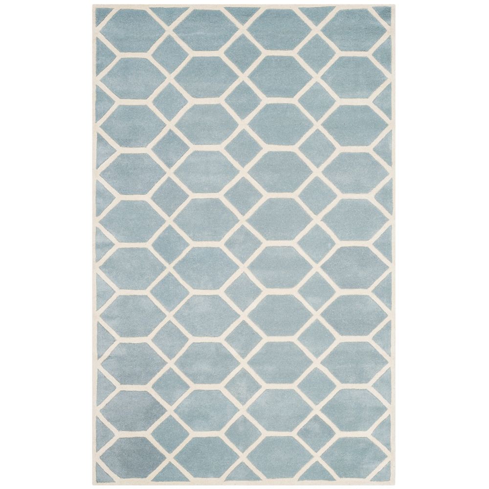 Safavieh Chatham Sue Blue / Ivory 4 ft. x 6 ft. Indoor Area Rug The
