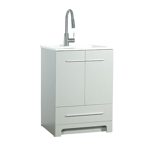 25-inch Laundry Cabinet in Grey