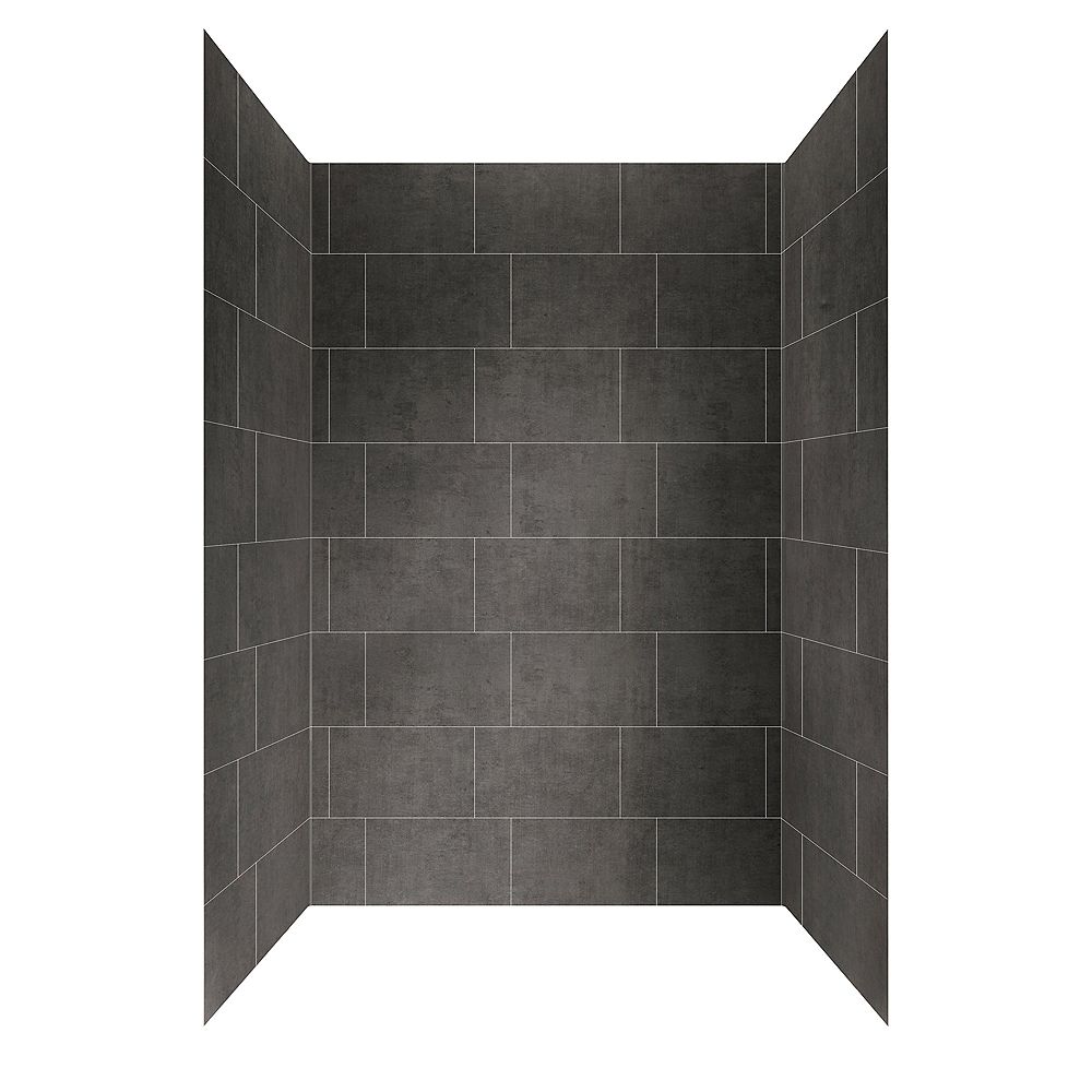 Glacier Bay 48 inch X 32 inch Shower Wall System in Slate ...