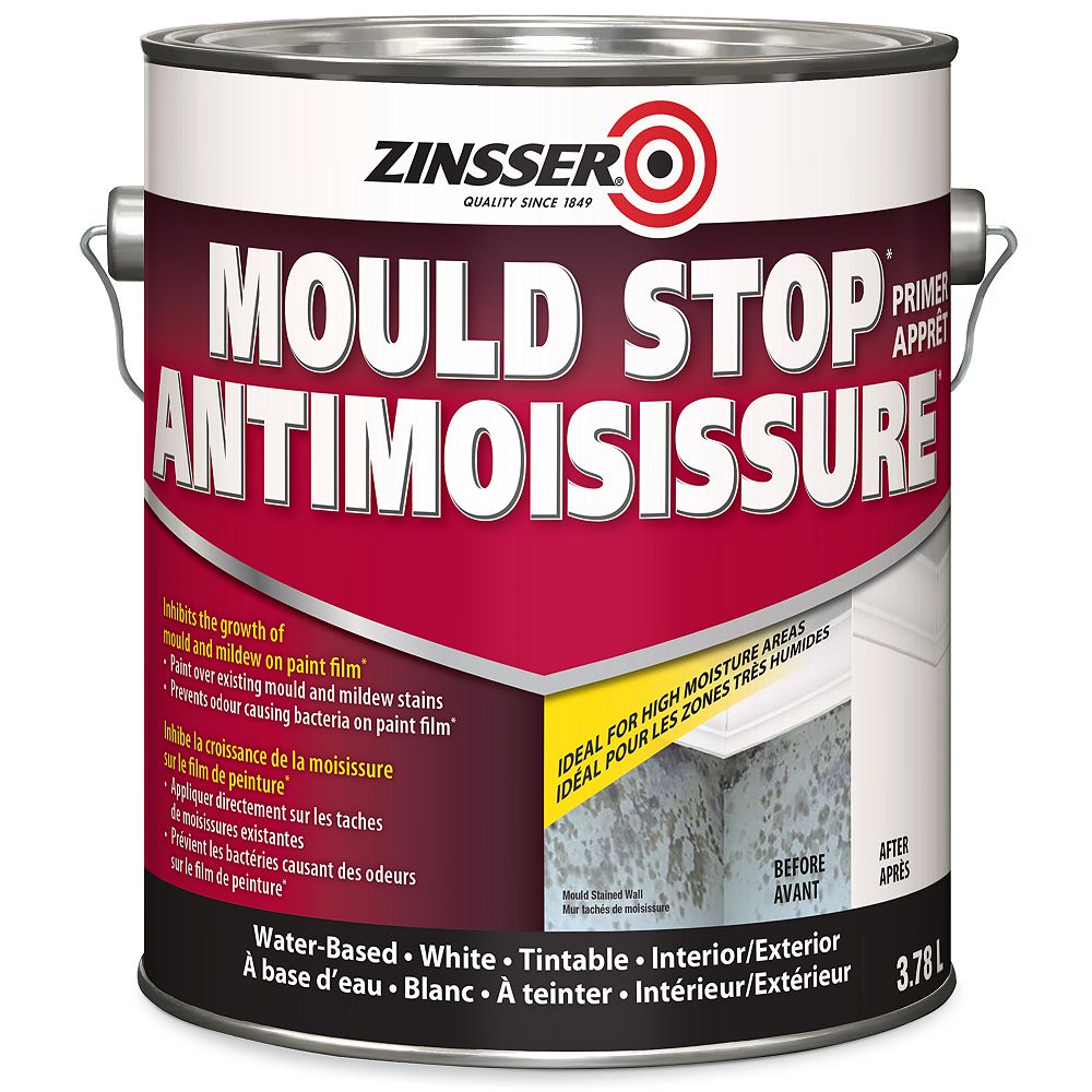 Zinsser Primaire antimoisissure à base d'eau pour l'intérieur et l