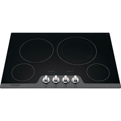 Frigidaire Gallery 30-inch Radiant Smooth Electric Cooktop with 4 Elements in Black Stainless Steel