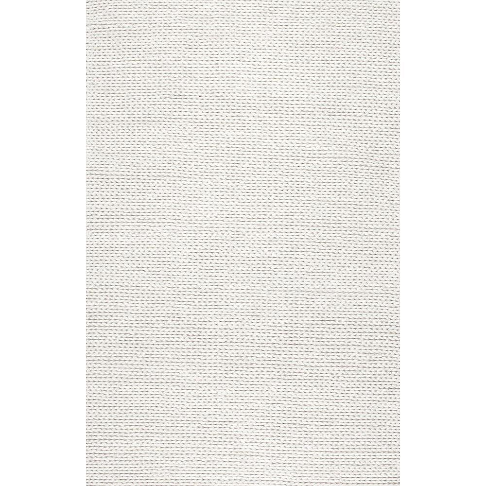 Hand Woven Chunky Woolen Cable Rug, Woven Wool Rug