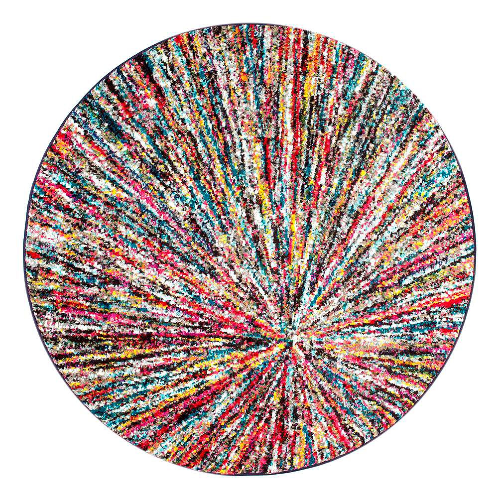 nuLOOM Samira Warp MultiColoured 8 ft. Indoor Round Rug The Home