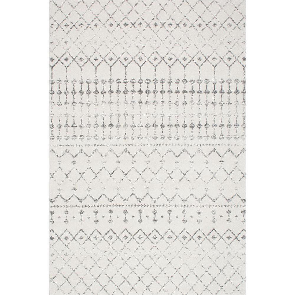 nuLOOM Moroccan Blythe Grey 10 ft. x 14 ft. Indoor Area Rug The Home