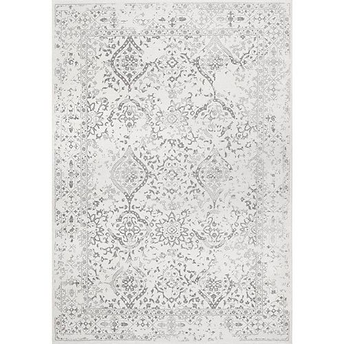 Vintage Odell Ivory 9 ft. x 12 ft. Indoor Area Rug