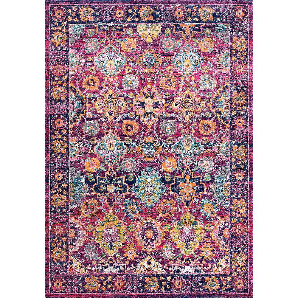 nuLOOM Persian Leilani Fuchsia 4 ft. x 6 ft. Indoor Area Rug | The Home