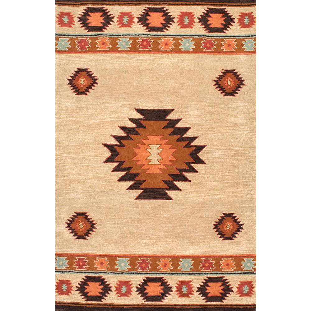 Nuloom Hand Tufted Shyla Beige 5 Ft X 8 Ft Indoor Area Rug The Home Depot Canada