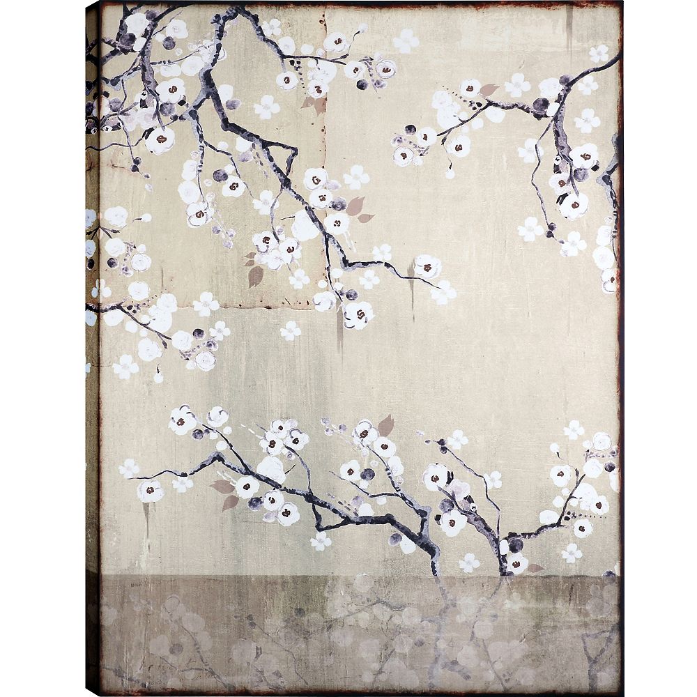 Art Maison Canada 30x40 White Flowers, Canvas Print Wall Art, Ready to