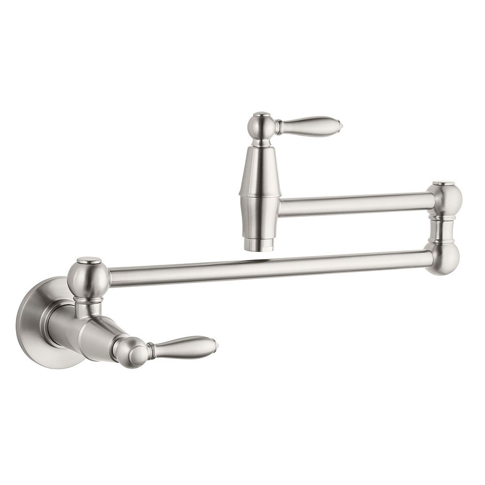 Pfister Port Haven Wall Mount Pot Filler in Stainless Steel The Home
