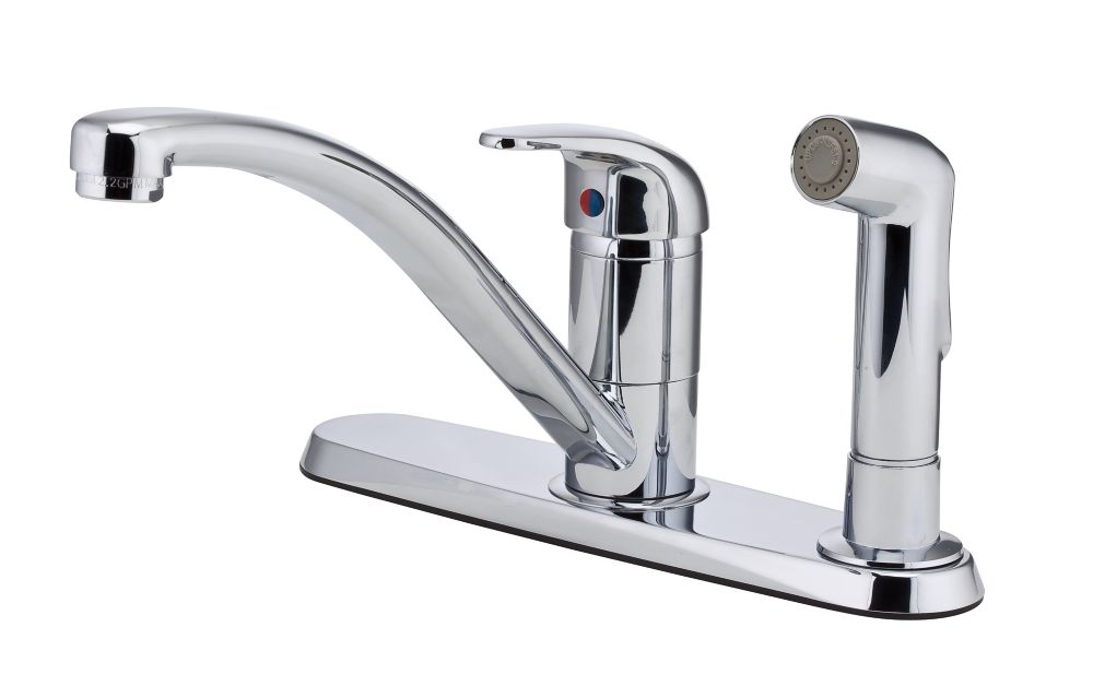 Pfister Single Control Kitchen Faucet With Spray In Polished Chrome   P 1001224856 