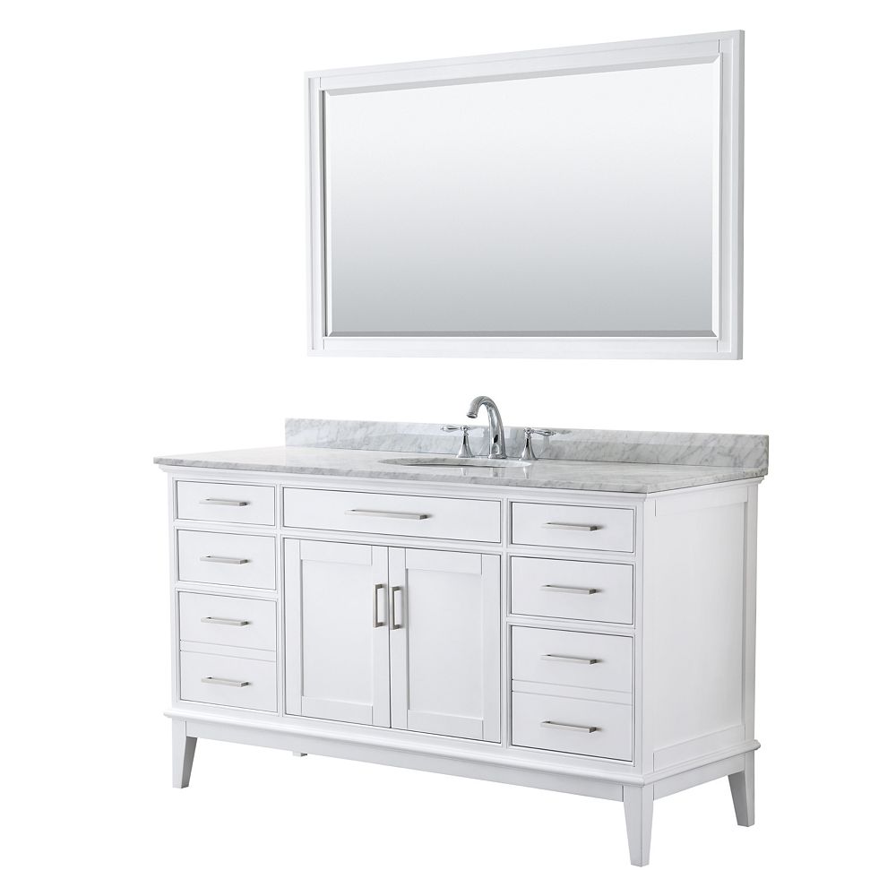 Wyndham Collection Margate 60 Inch Single Vanity In White