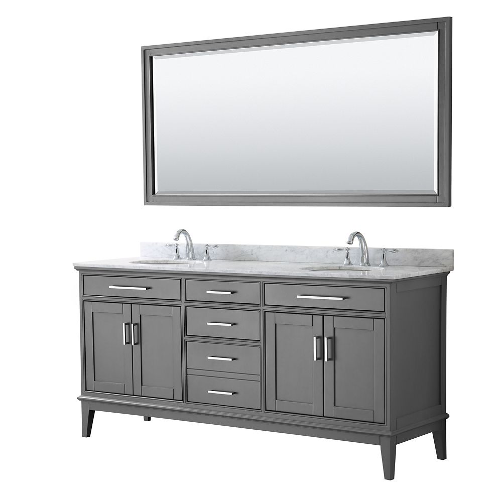 Wyndham Collection Margate 72 Inch, What Size Mirror For 72 Inch Double Vanity