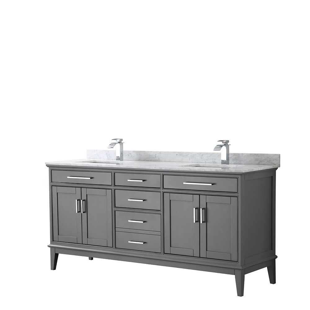Wyndham Collection Margate 72 Inch Double Vanity In Dark Gray Wyndham Collection Margate 72 Inch Double Vanity In Dark Gray