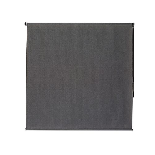 6 ft. x8 ft. Outdoor Crank Roller Shade with 95% UV Protection in Pewter