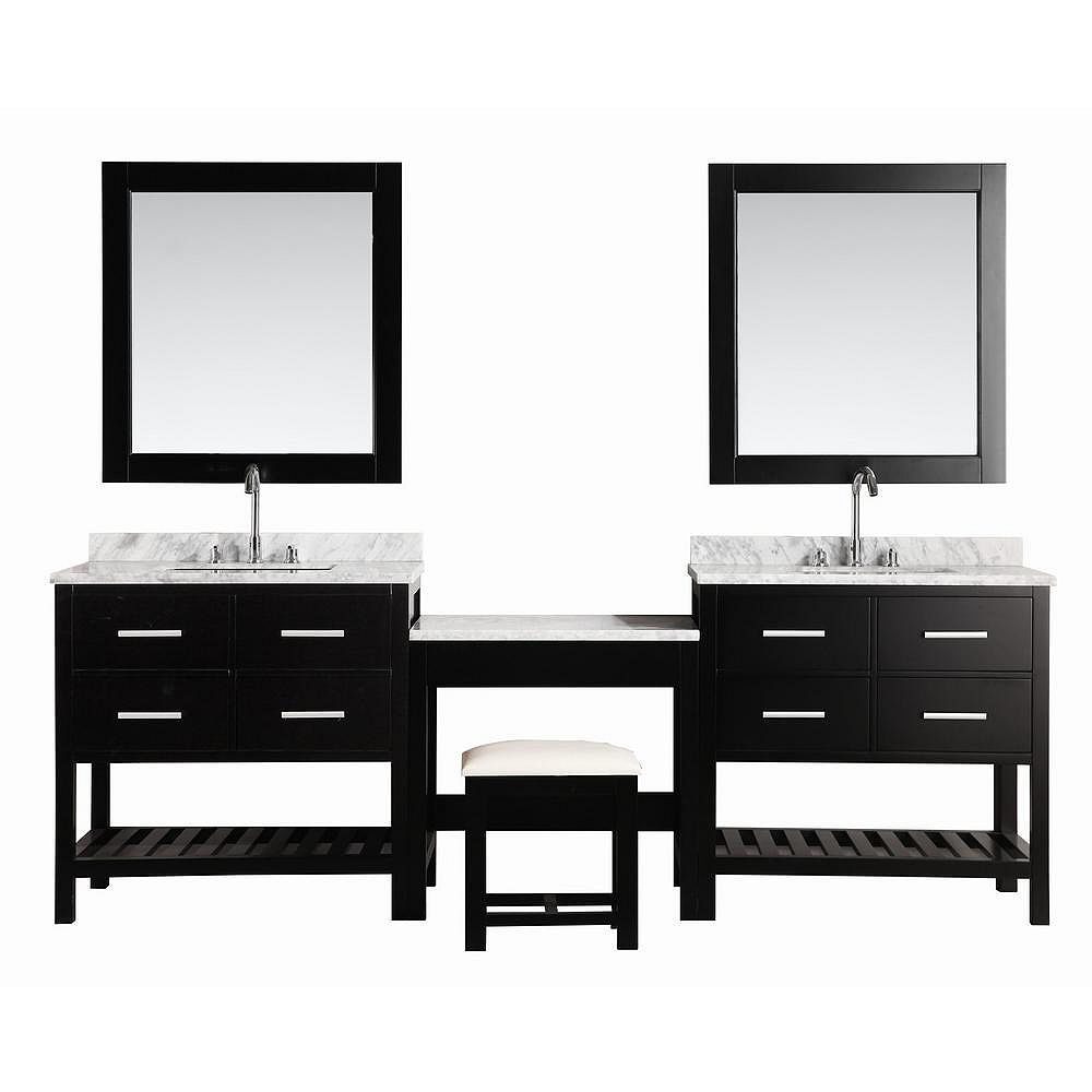 Design Element Two London Cambridge 36 inch Single Vanities and MakeUp