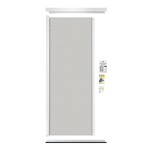 Retractable Screen Single Entrance Door White