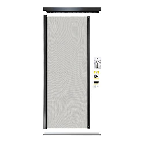 Retractable Screen Single Entrance door black