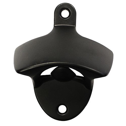 Wall Mounted Bottle Opener in Black - 1pc