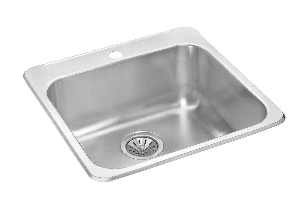 Wessan Stainless Steel Single Bowl Drop In Sink 20 5 Inch X 20 5 Inch   P 1001228174 