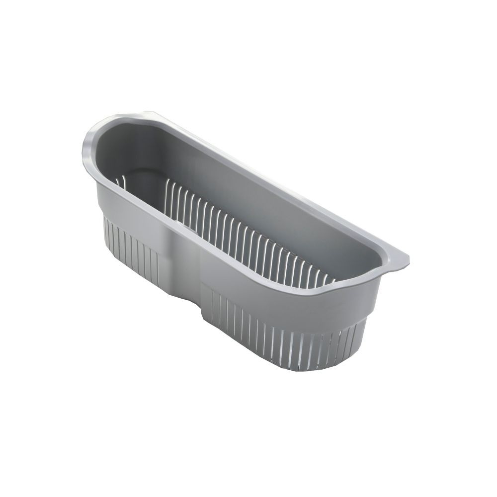 black plastic colander
