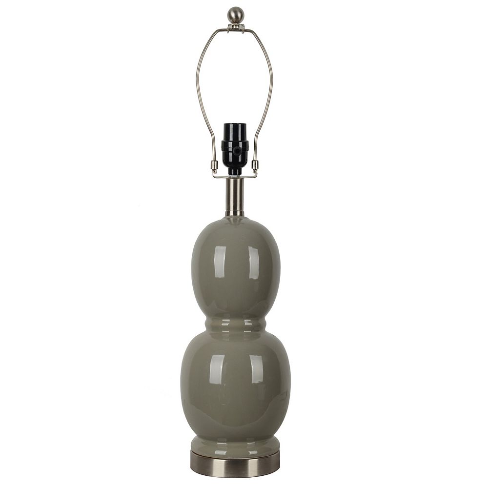 Hampton Bay 26inch Grey Ceramic Table Lamp Base The Home Depot Canada