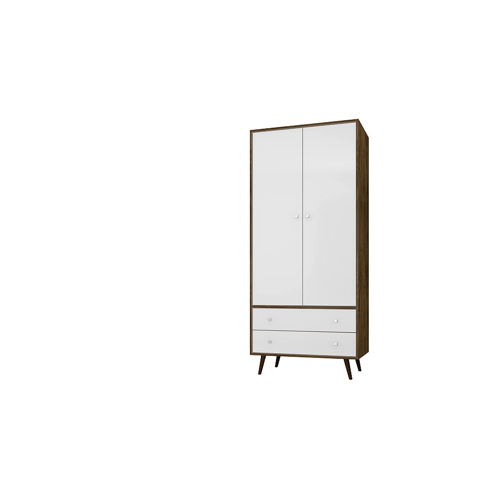 Manhattan Comfort Liberty 31.89" Modern Armoire with 2 ...