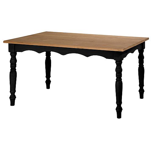 Black Solid Wood Dining Tables Kitchen Room Furniture The Home Depot Canada Black Solid Wood Dining Tables, Round Table Top Home Depot Canada