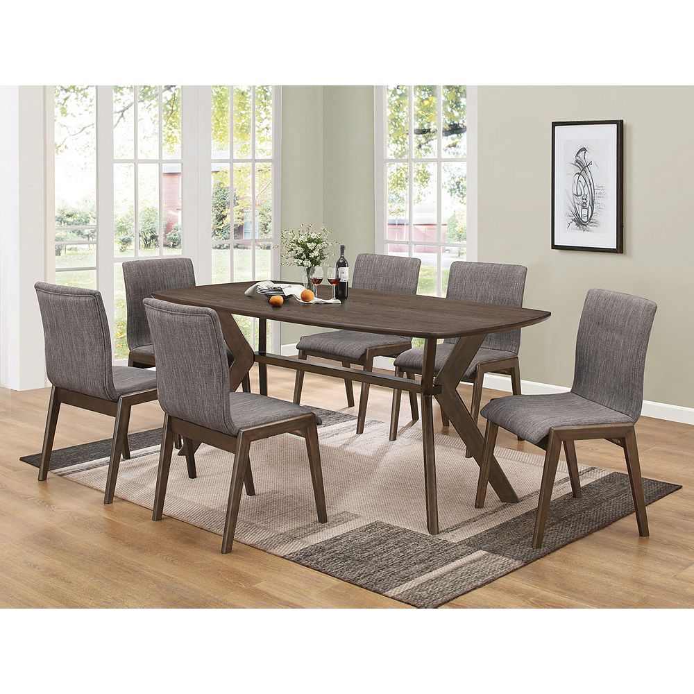 Coaster Company Of America Portland 70 Inch Dining Table In Warm Brown The Home Depot Canada