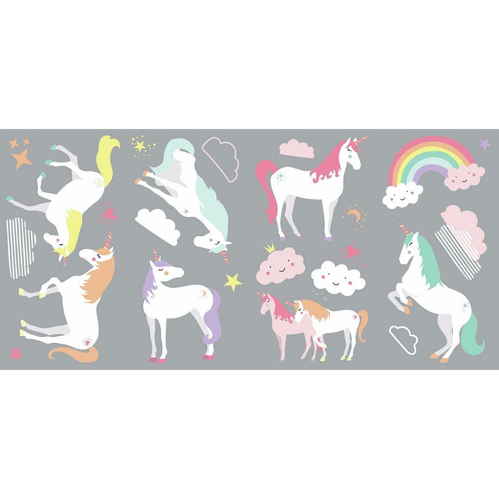 RoomMates Unicorn Magic Peel & Stick Wall Decals The Home Depot Canada