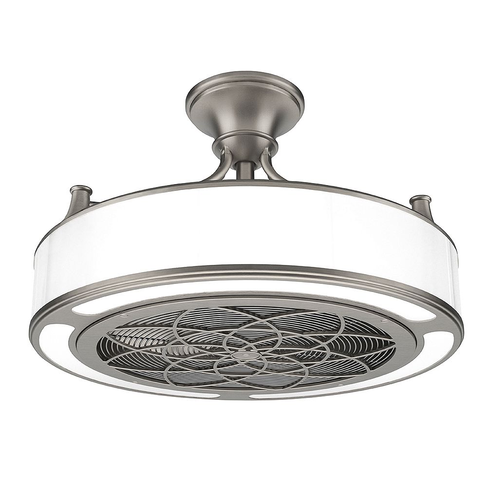 Stile Ventilateur de plafond en nickel brossé intérieur/extérieur à DEL Anderson 22 pouces Stile Ventilateur de plafond en nickel brossé intérieur/extérieur à DEL Anderson 22 pouces