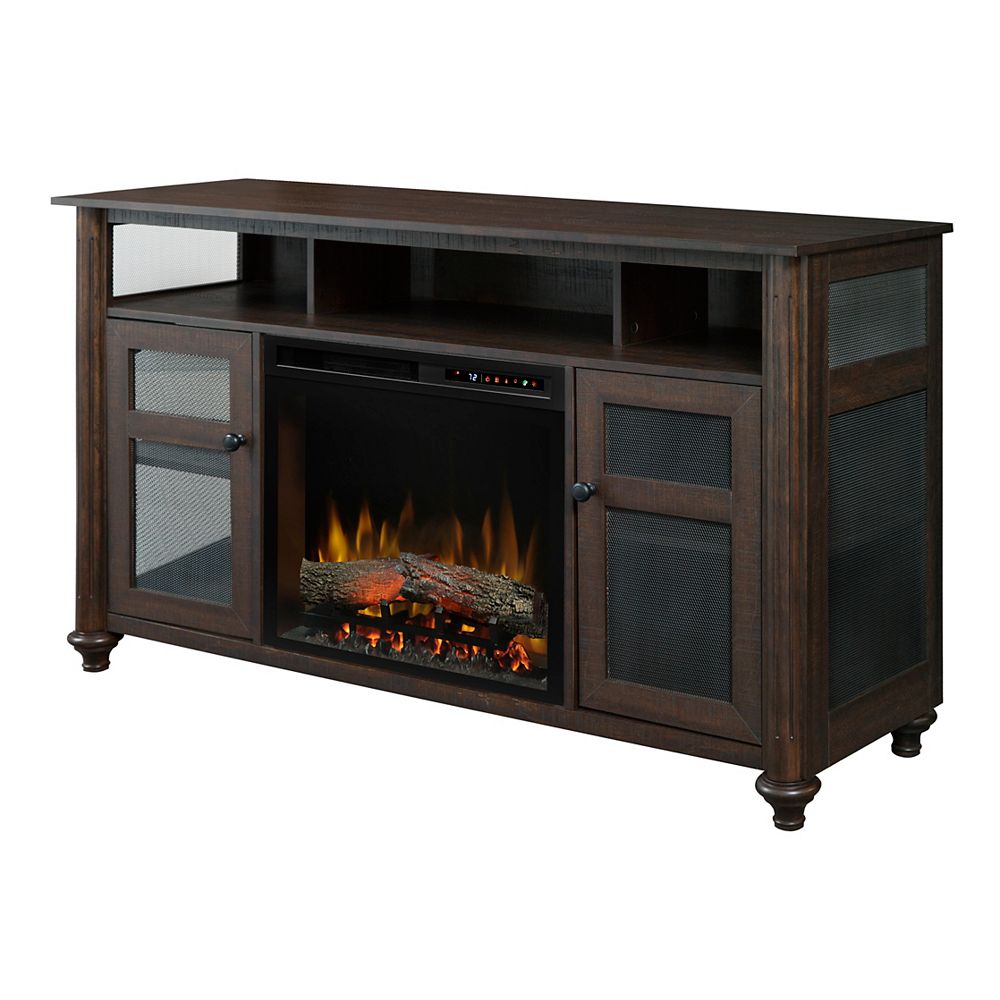 Dimplex Xavier 56inch Electric Fireplace and Log Set in Warm Grainery