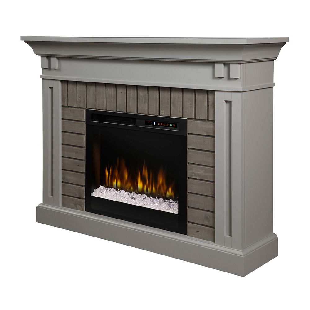 Dimplex Madison 58-inch Mantel in Stone Grey with a 28-inch Electric ...