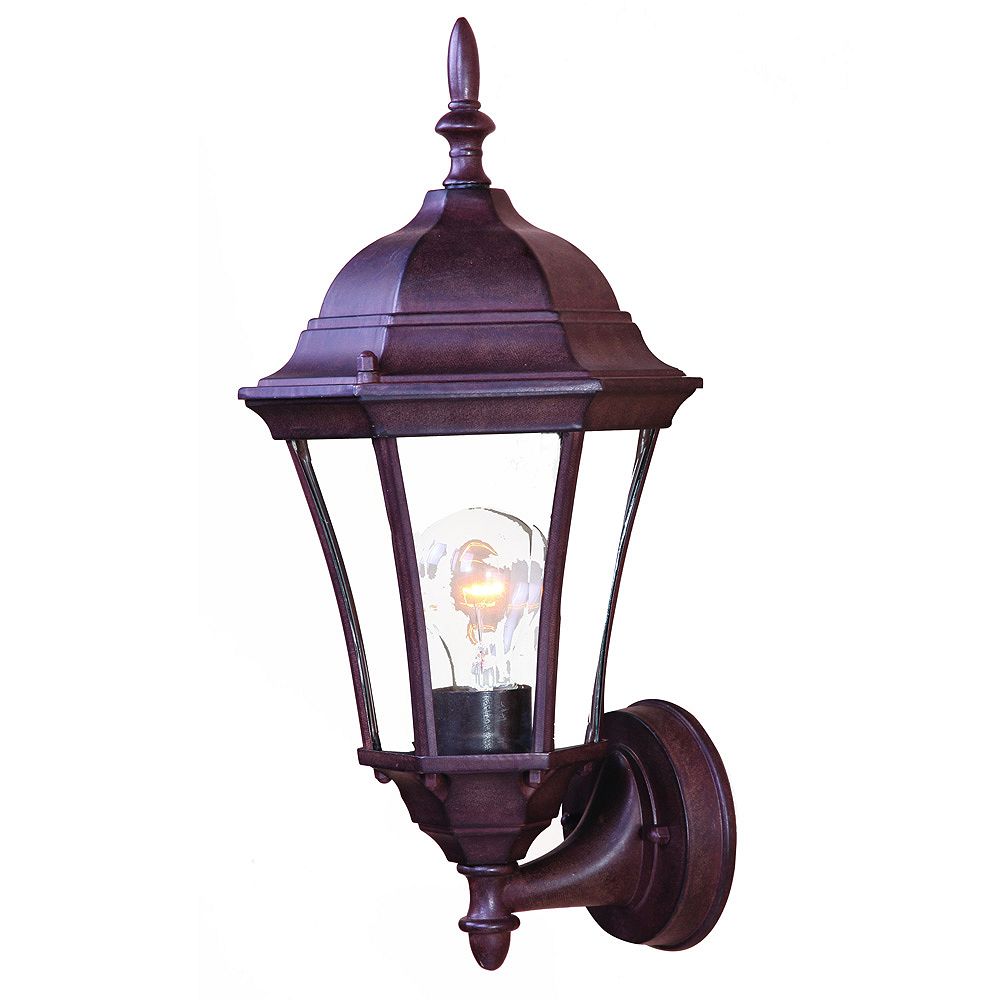Acclaim Bryn Mawr Collection Wall-Mount 1-Light Outdoor Burled Walnut