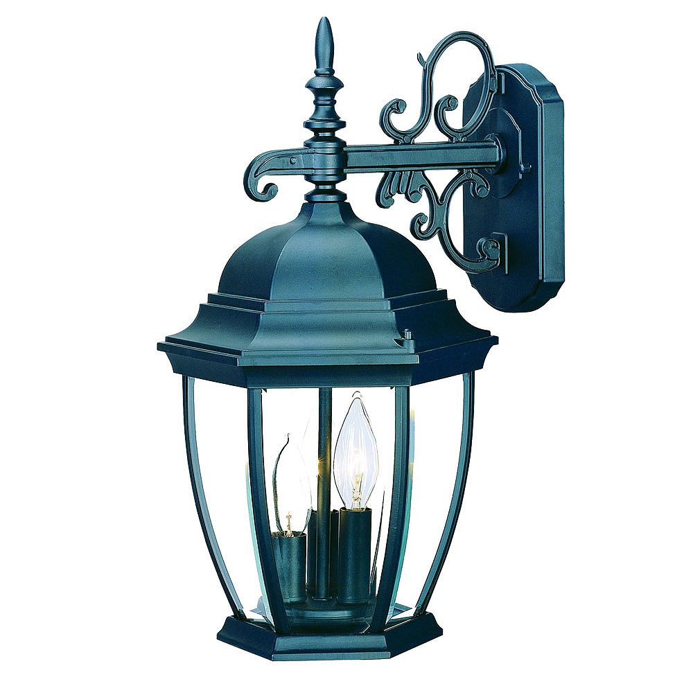 Acclaim Wexford Collection Wall Mount 3 Light Outdoor Matte Black Fixture The Home Depot Canada Light Outdoor Matte Black Fixture, Outdoor Lighting Wall Mount Plate