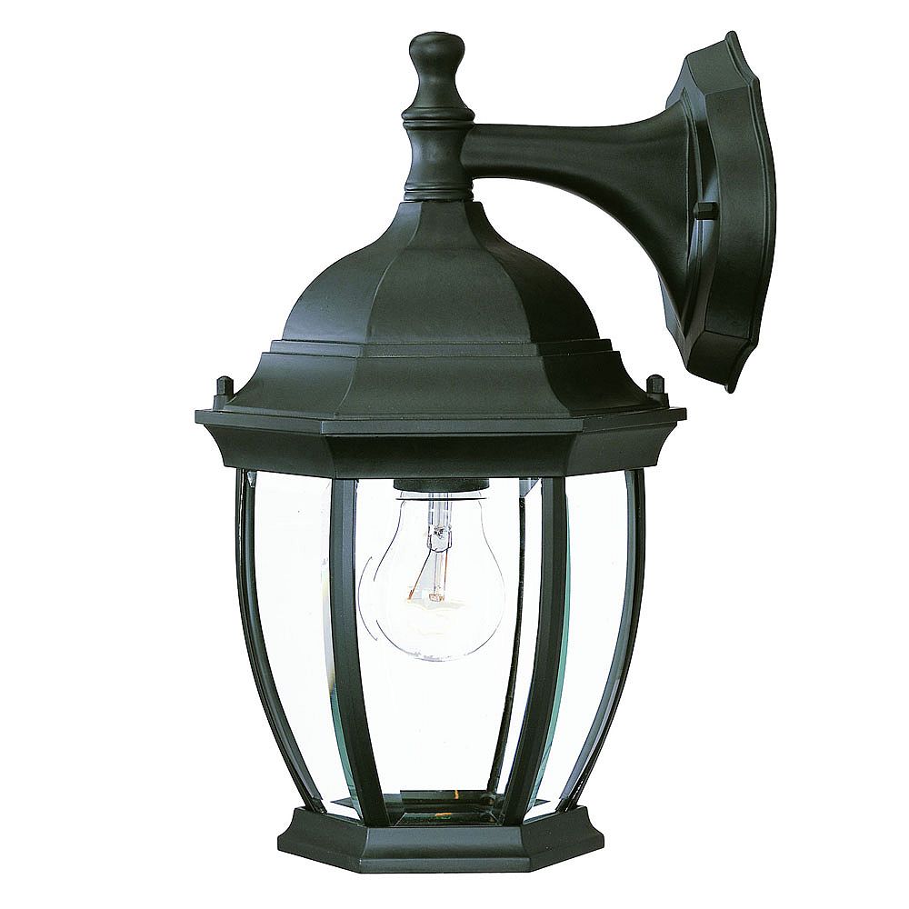 Acclaim Wexford Collection Wall Mount 1 Light Outdoor Fixture In Matte Black The Home Depot Canada Light Outdoor Fixture, Outdoor Lighting Home Depot Canada