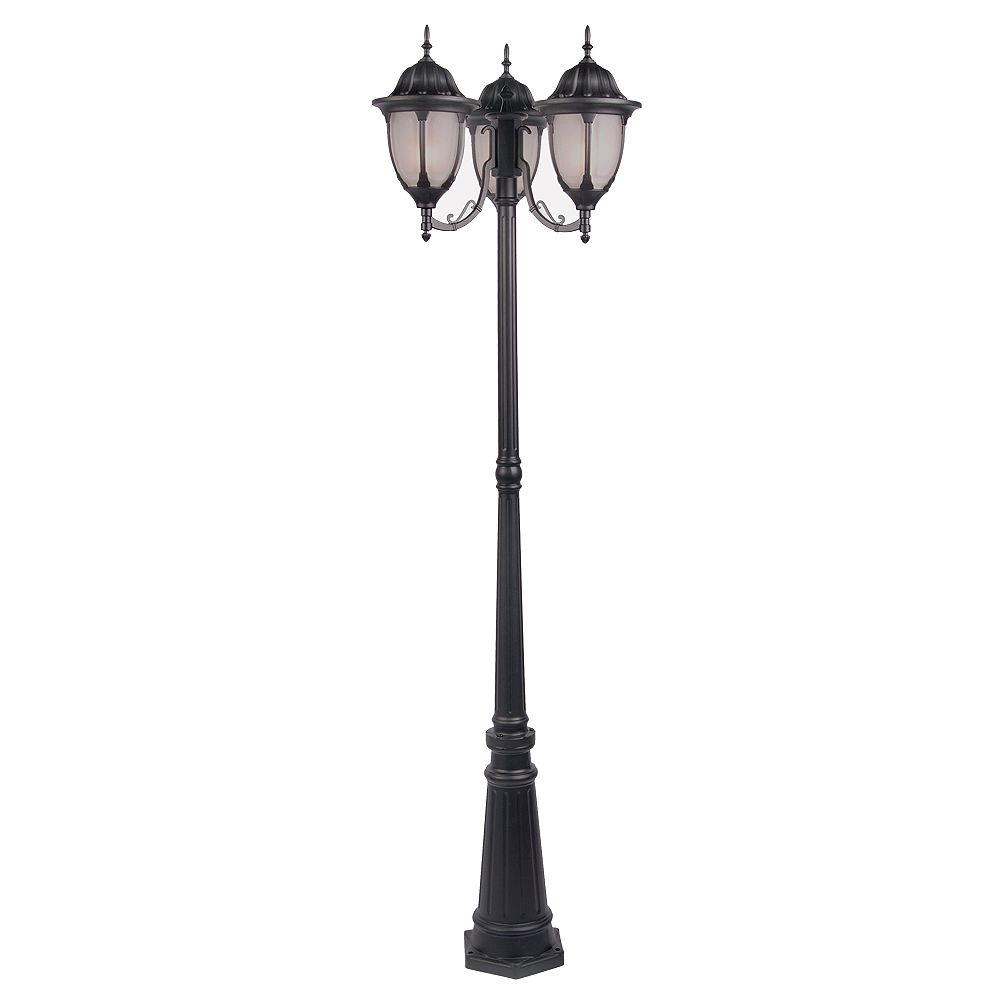 Acclaim Suffolk Collection Surface Mount Post 3 Light Outdoor Matte Black Fixture The Home