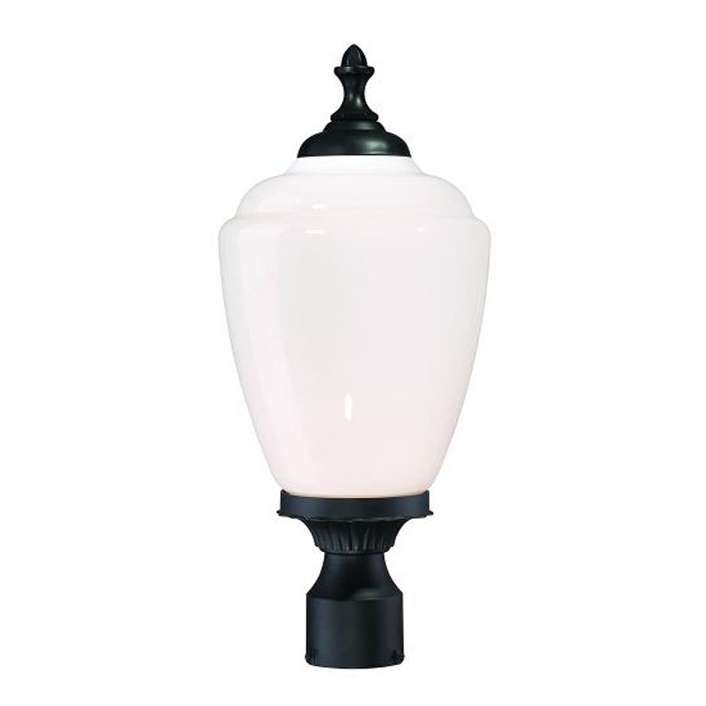 Acclaim Acorn Collection Post-Mount 1-Light Outdoor Matte Black Fixture ...