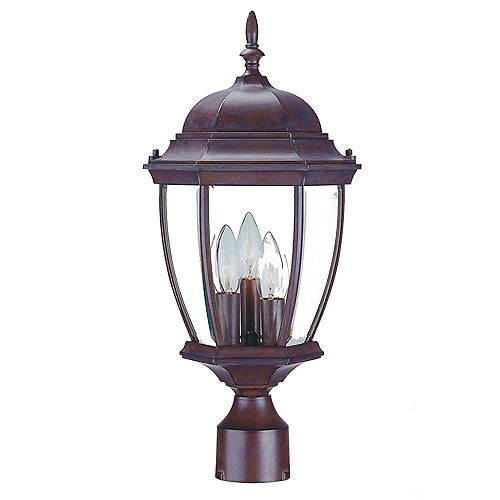 Acclaim Suffolk Collection PostMount 1Light Outdoor Textured White