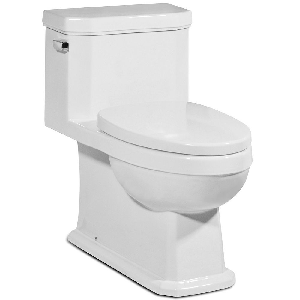 Icera The Octave Elongated 1Piece Skirted Toilet The Home Depot Canada