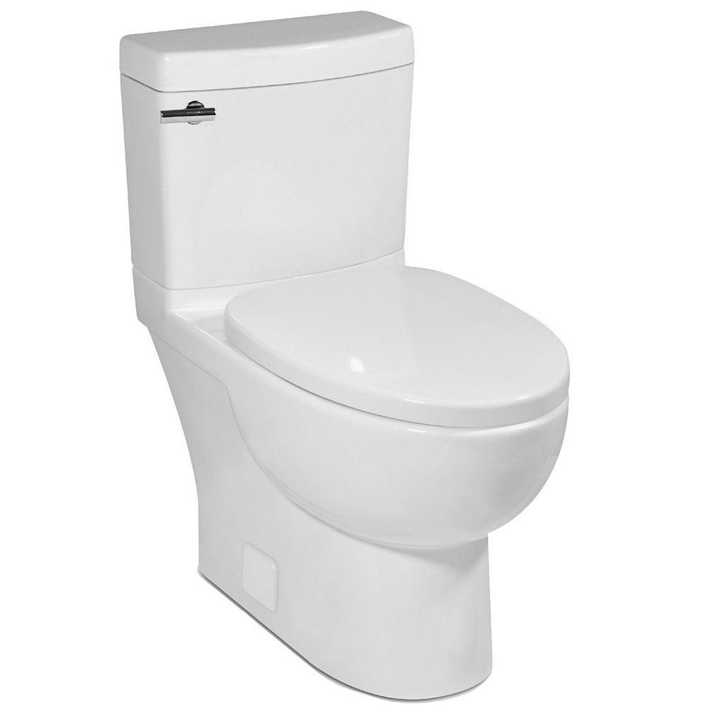 Icera The Malibu II Compact Elongated, 2-Piece Skirted Toilet with 10 ...