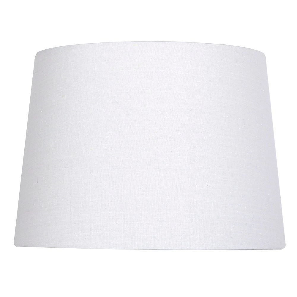 Hampton Bay 14 inch DIA Cream with Sparkle Linen Blend Table Lamp Shade ...