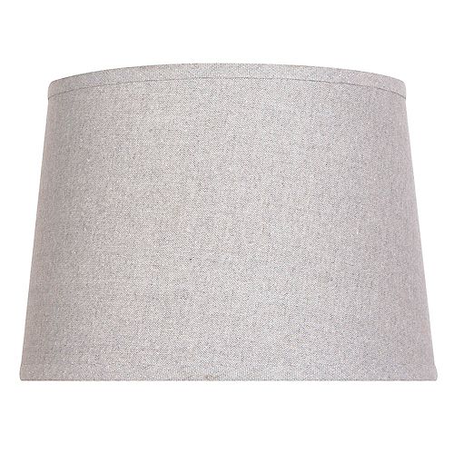 14 inch DIA Grey with Sparkle Cotton Blend Table Lamp Shade