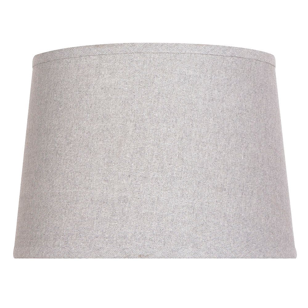 Hampton Bay 14 Inch Dia Grey With, Grey Drum Lampshade For Table Lamp
