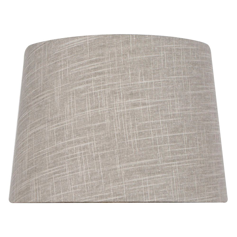 Hampton Bay 14 Inch Dia Taupe Linen, Taupe Table Lamp Shades