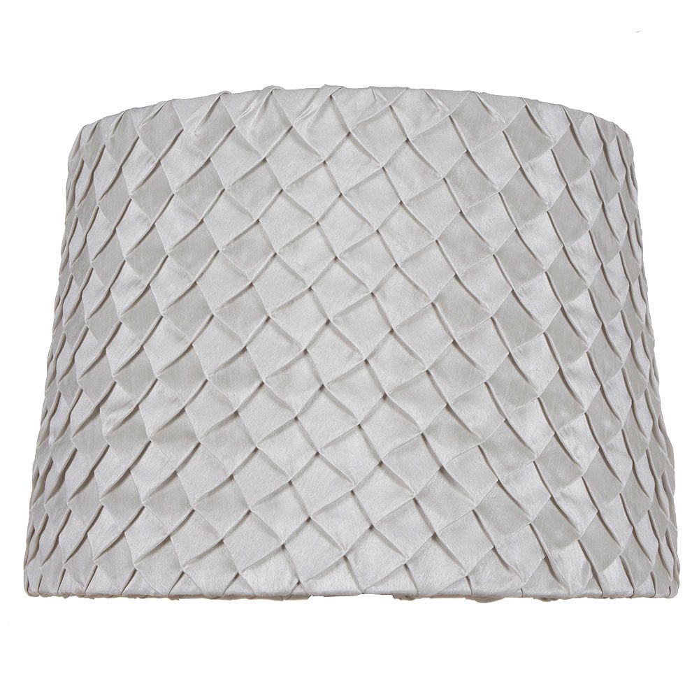 Hampton Bay 14 inch DIA Taupe Scale Pleat Nylon Blend Table Lamp Shade