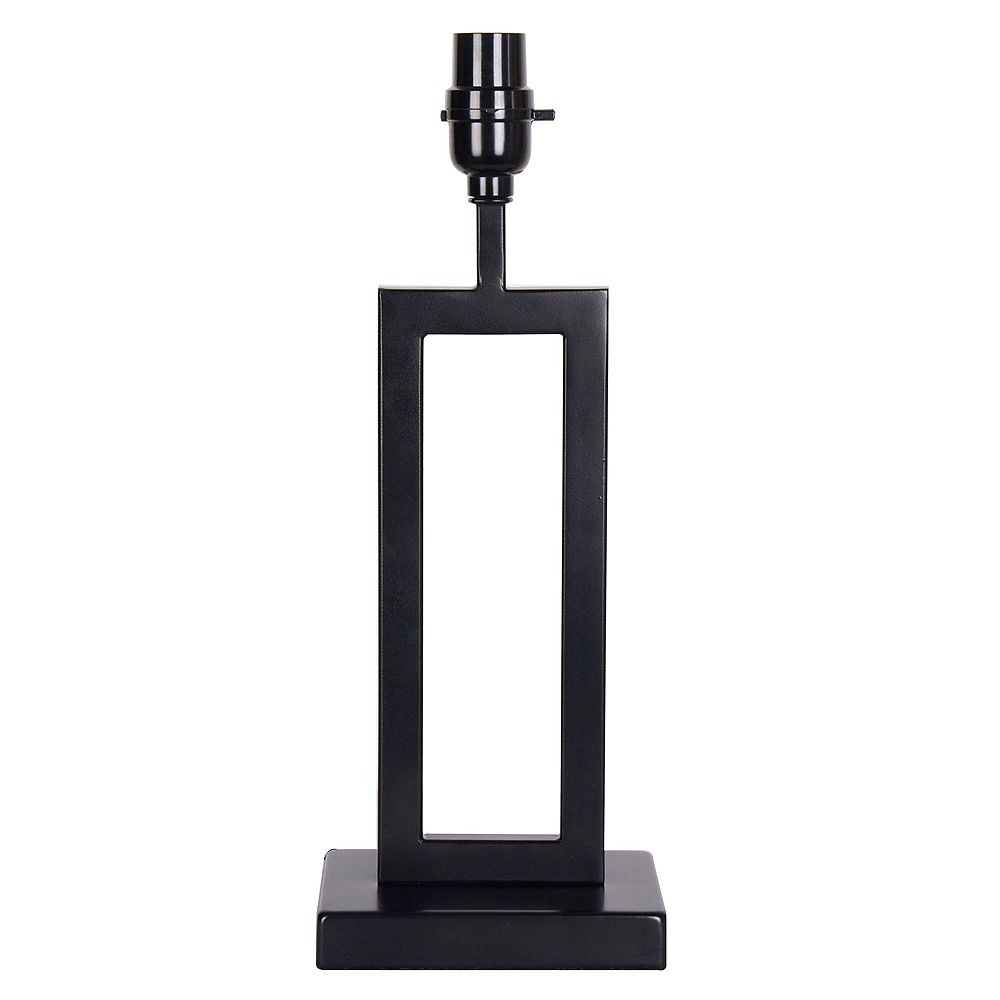 Hampton Bay 16 Inch H Matte Black Metal Midsize Lamp Base The Home Depot Canada Hampton Bay 16 Inch H Matte Black Metal, Black Wrought Iron Lamp Base