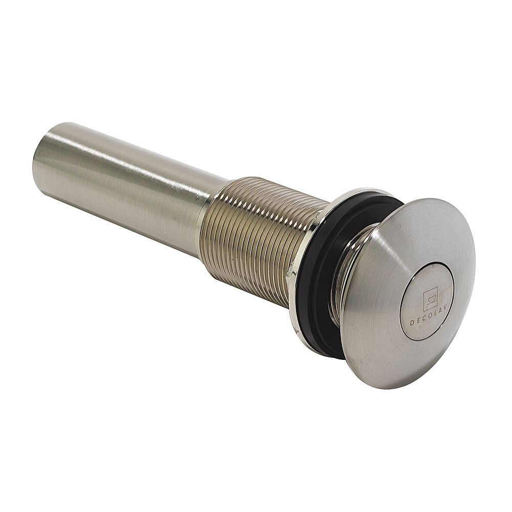 Decolav Satin Nickel Push Button Closing Umbrella Drain without ...