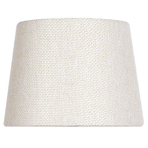 Hampton Bay 10 inch DIA Textured Beige Linen Blend Accent Lamp Shade